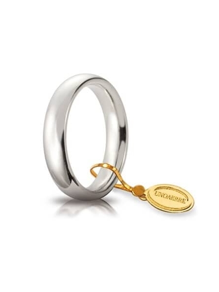 Acquista ora fede comoda oro bianco 18kt ( 4 mm ) su elefantebianco.jewelry