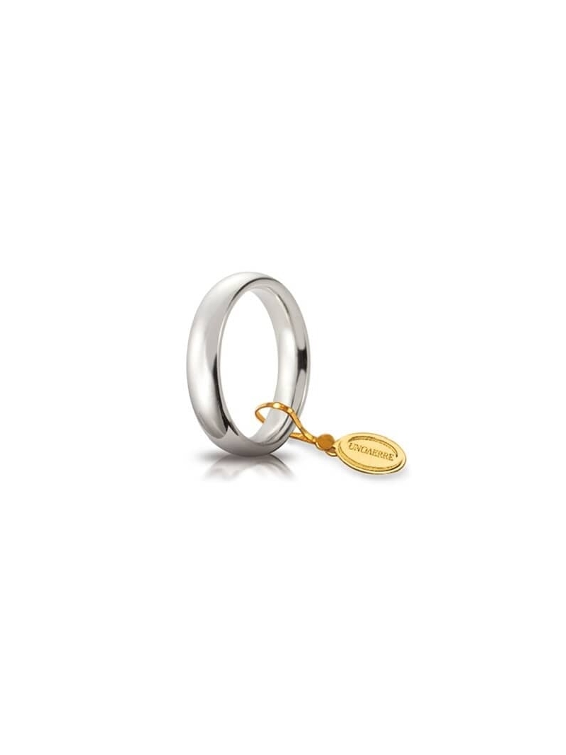 Acquista ora fede comoda oro bianco 18kt ( 4 mm ) su elefantebianco.jewelry