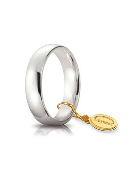 Acquista ora fede comoda oro bianco 18kt ( 5 mm ) su elefantebianco.jewelry