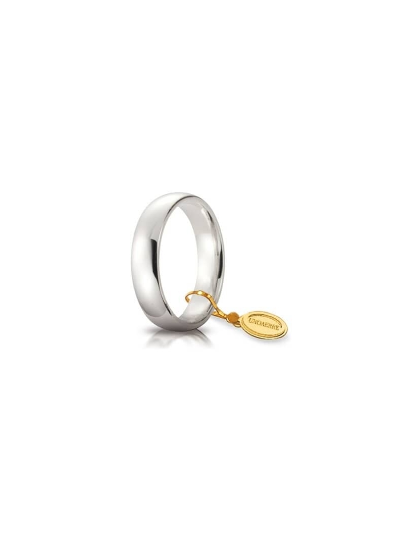 Acquista ora fede comoda oro bianco 18kt ( 5 mm ) su elefantebianco.jewelry