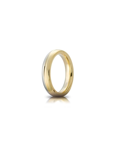 Acquista ora fede eclissi bicolore comoda oro 18kt (4mm) su elefantebianco.jewelry