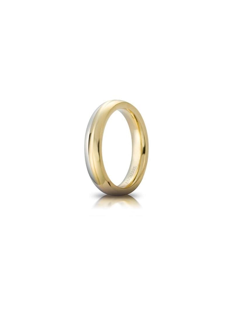 Acquista ora fede eclissi bicolore comoda oro 18kt (4mm) su elefantebianco.jewelry