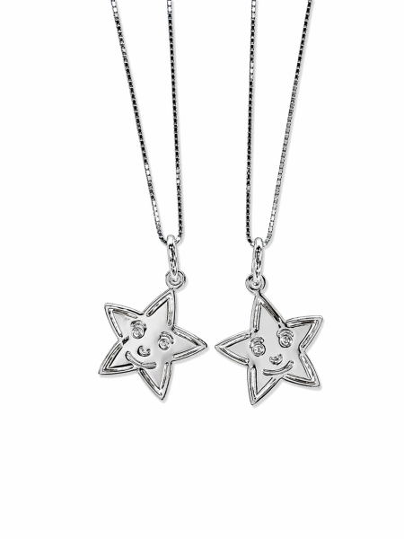 Acquista ora collana coppia 2 stelle su elefantebianco.jewelry