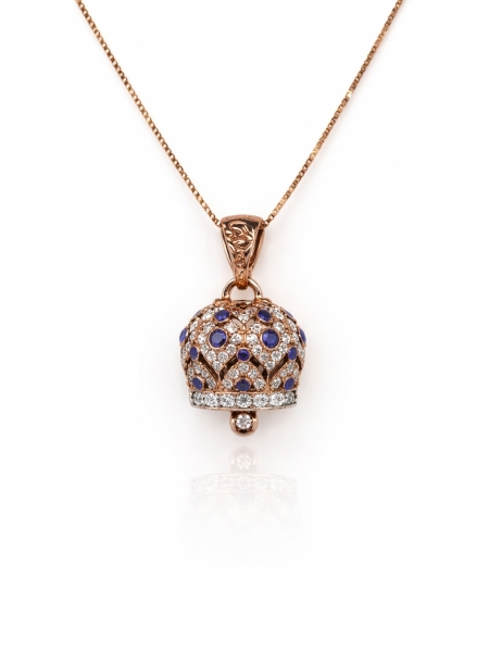 Acquista ora collana campanella zirconata rose gold capri su elefantebianco.jewelry