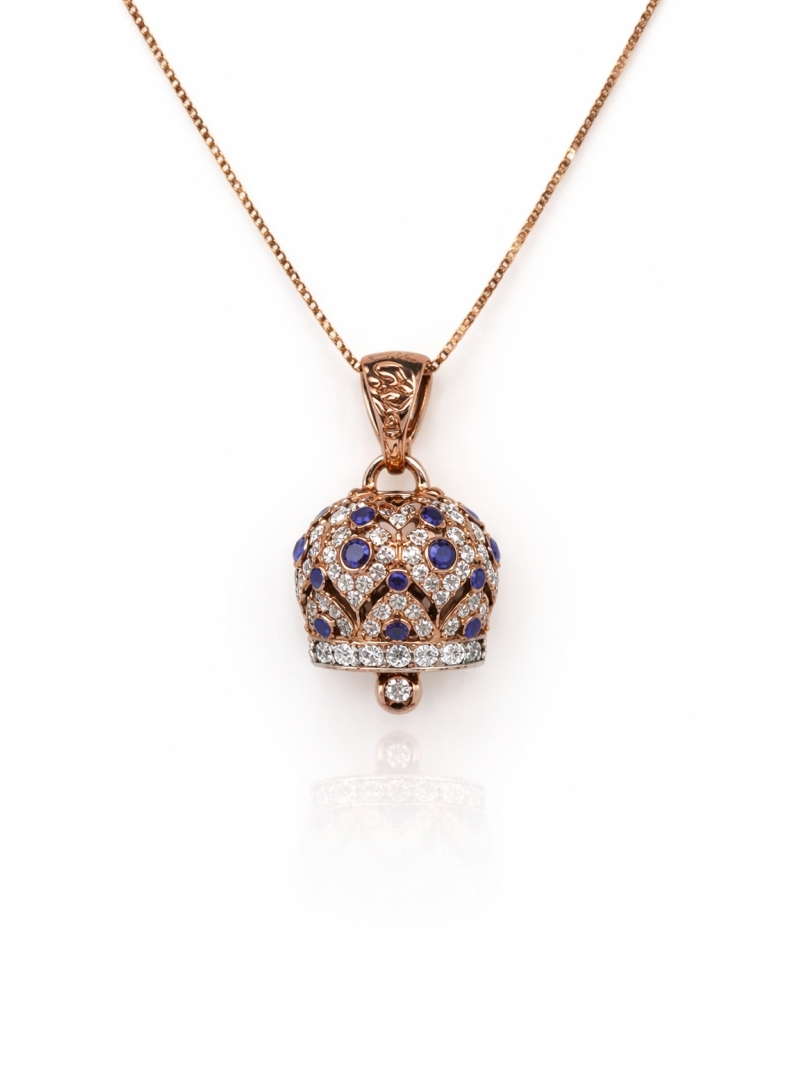 Acquista ora collana campanella zirconata rose gold capri su elefantebianco.jewelry