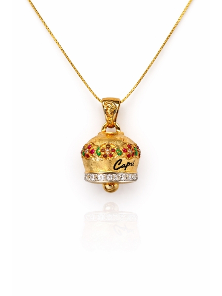 Acquista ora collana campanella fiori oro capri su elefantebianco.jewelry