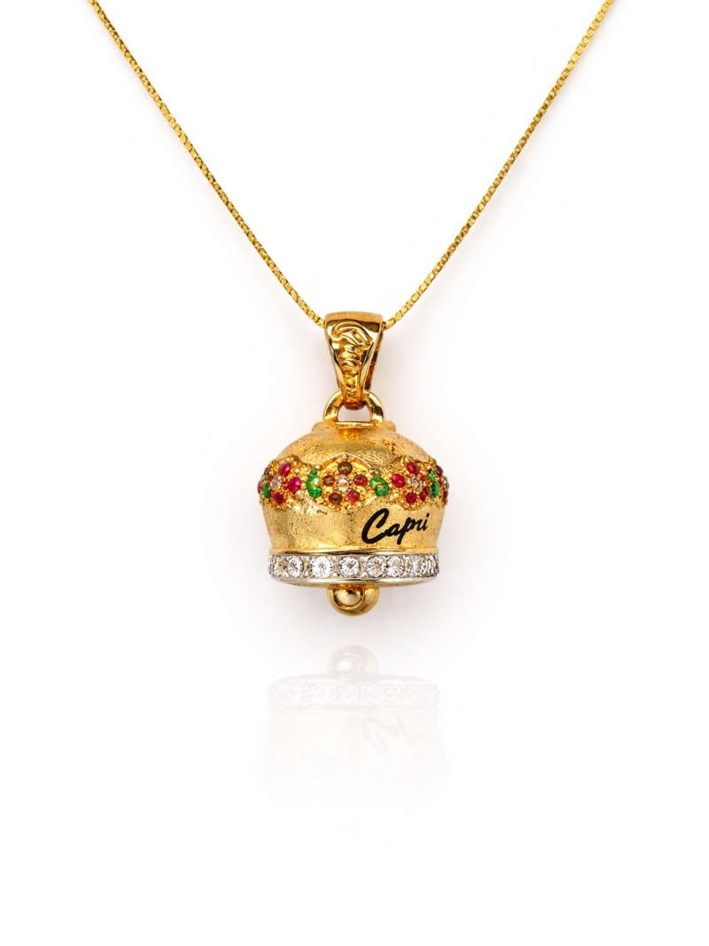 Acquista ora collana campanella fiori oro capri su elefantebianco.jewelry