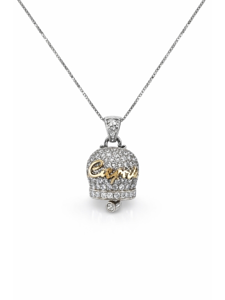 Acquista ora collana campanella zirconata capri su elefantebianco.jewelry
