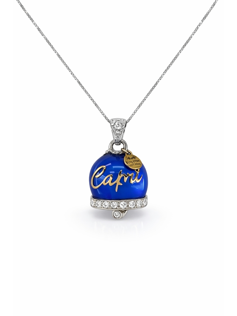 Acquista ora collana campanella blu capri su elefantebianco.jewelry