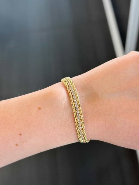 Acquista ora bracciale fune tennis oro 750 su elefantebianco.jewelry 2