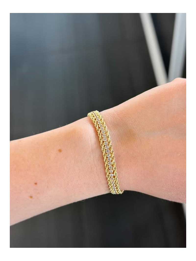 Acquista ora bracciale fune tennis oro 750 su elefantebianco.jewelry