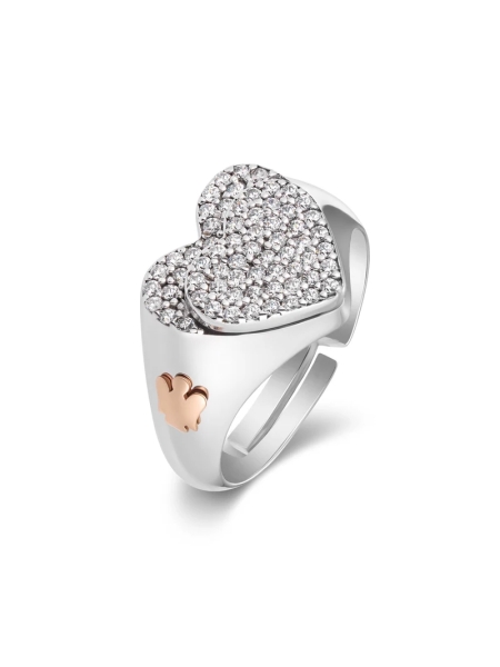 Acquista ora anello doppio cuore su elefantebianco.jewelry