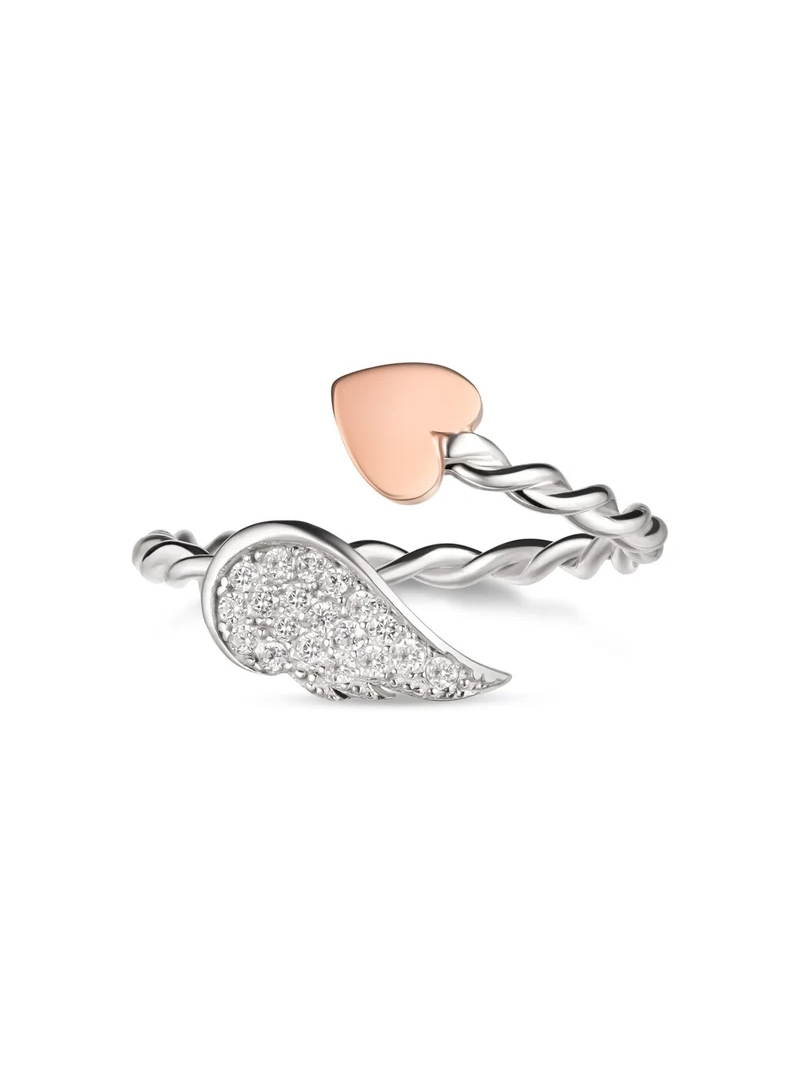 Acquista ora anello cuore e ala su elefantebianco.jewelry