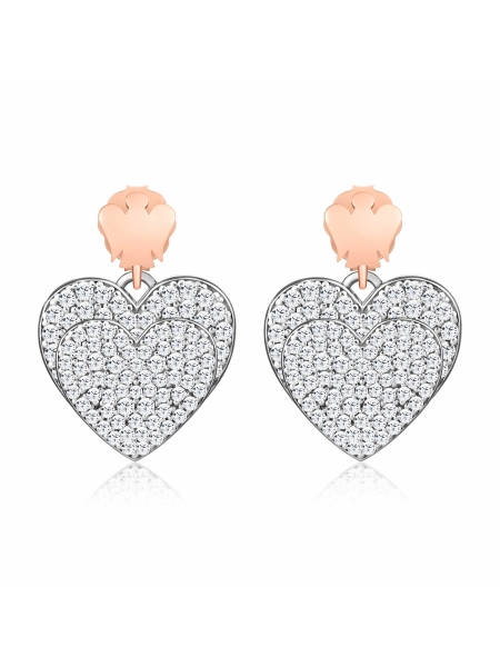Acquista ora orecchini doppio cuore su elefantebianco.jewelry