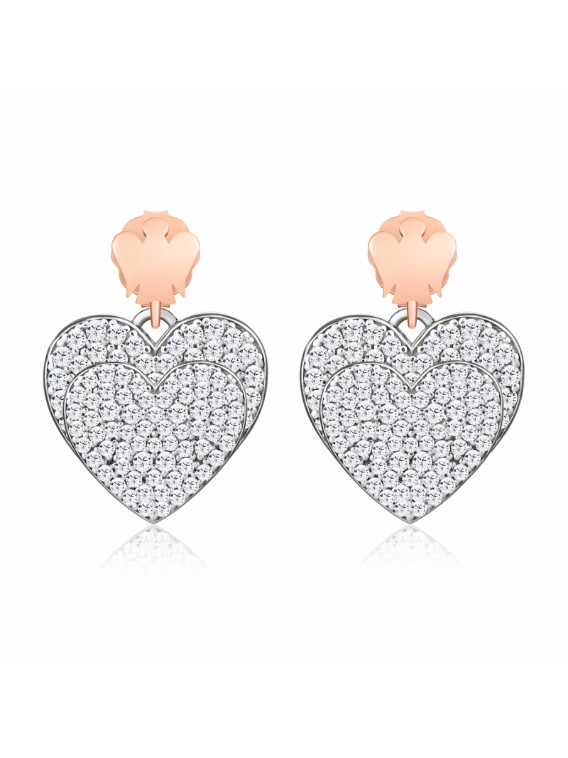 Acquista ora orecchini doppio cuore su elefantebianco.jewelry