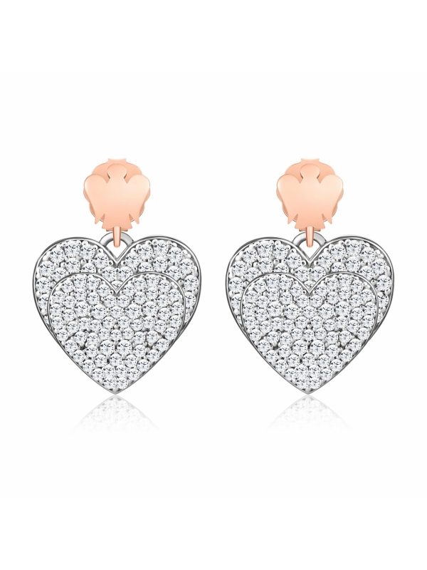 Acquista ora orecchini doppio cuore su elefantebianco.jewelry
