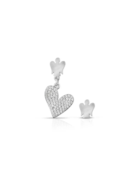 Acquista ora orecchino angelo e ciondolo cuore su elefantebianco.jewelry