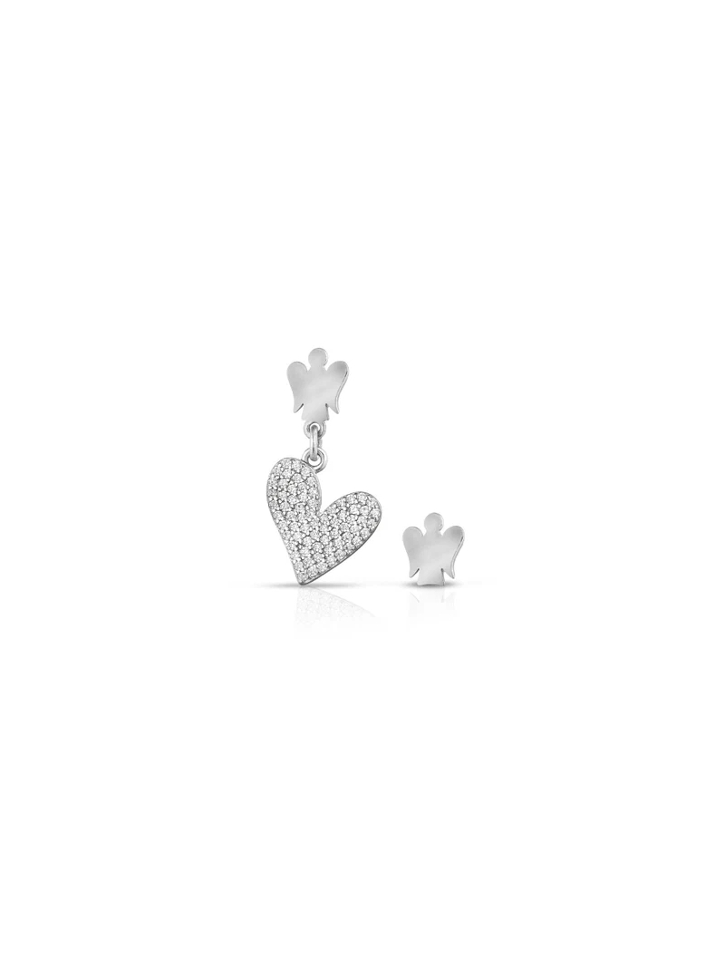 Acquista ora orecchino angelo e ciondolo cuore su elefantebianco.jewelry