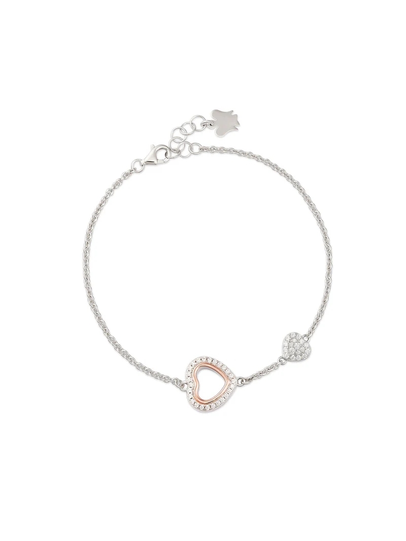 Acquista ora Bracciale trilogia con cuore traforato su elefantebianco.jewelry