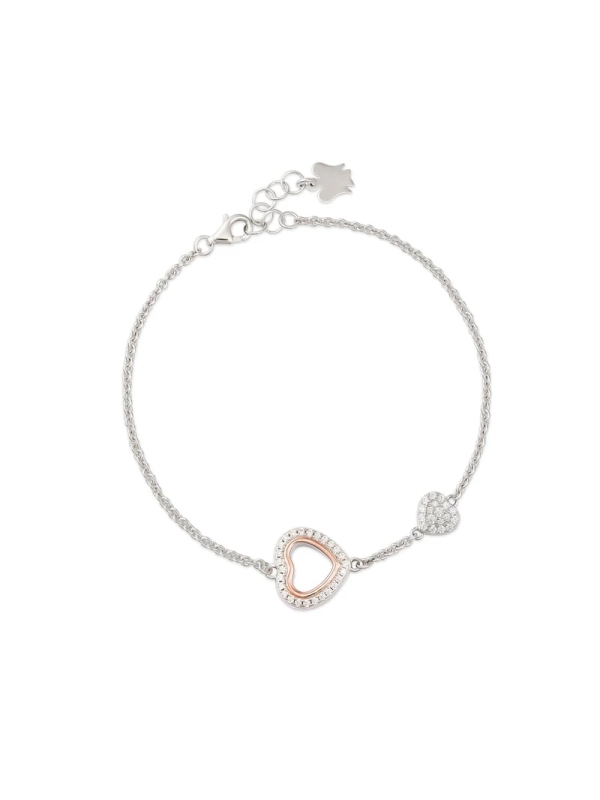 Acquista ora Bracciale trilogia con cuore traforato su elefantebianco.jewelry