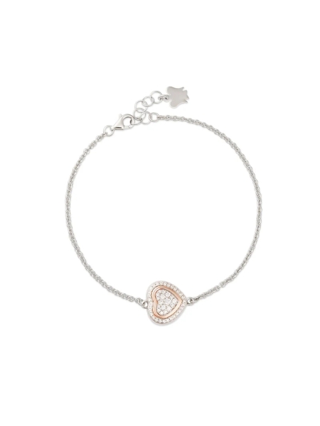 Acquista ora Bracciale trilogia con cuore pave su elefantebianco.jewelry