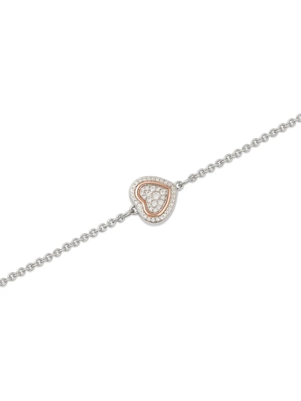Acquista ora Bracciale trilogia con cuore pave su elefantebianco.jewelry