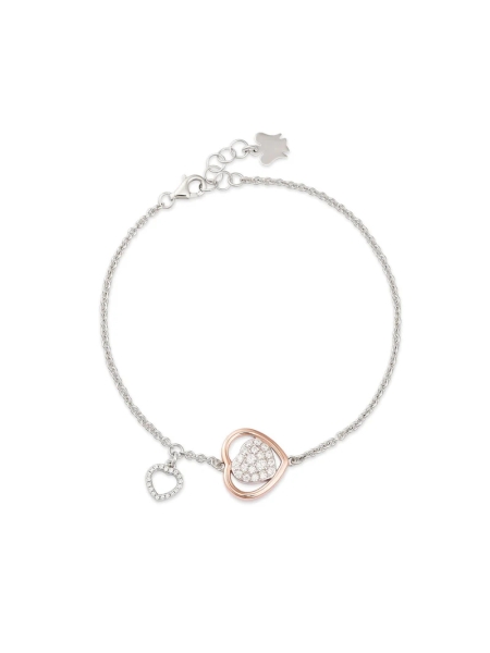 Acquista ora Bracciale trilogia con cuore charm traforato su elefantebianco.jewelry