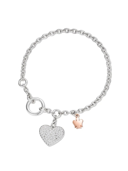 Acquista ora bracciale chiusura anello e cuore pave su elefantebianco.jewelry