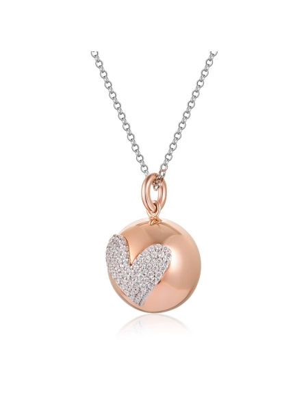 Acquista ora Chiama Angeli cuore di zirconi rose gold su elefantebianco.jewelry 2