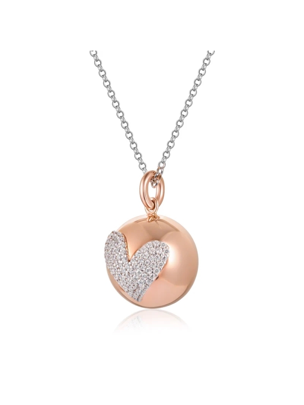 Acquista ora Chiama Angeli cuore di zirconi rose gold su elefantebianco.jewelry