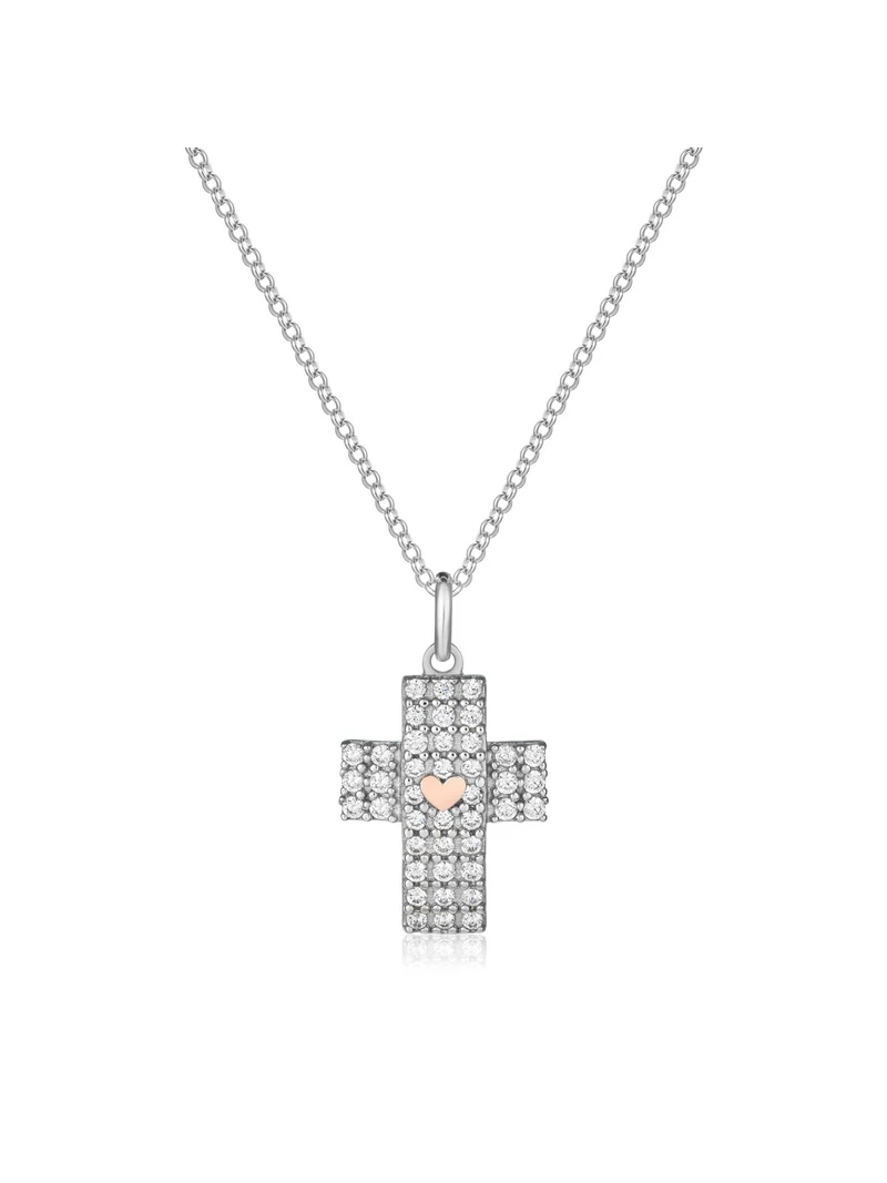 Acquista ora Collana croce con cuore su elefantebianco.jewelry