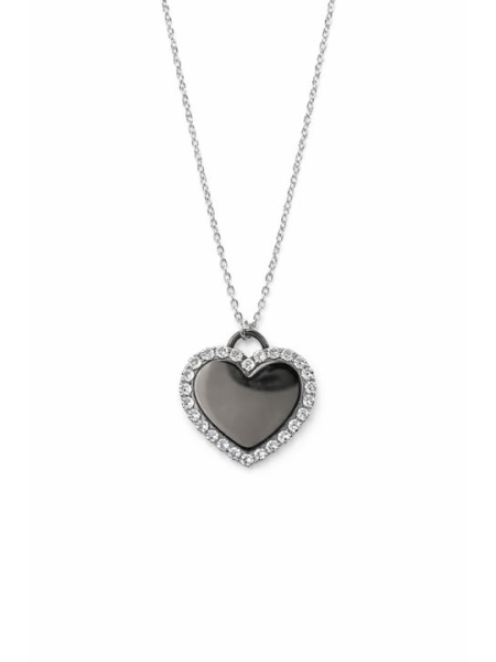 Acquista ora collana cuore contorno zirconi (incisione omaggio) su elefantebianco.jewelry