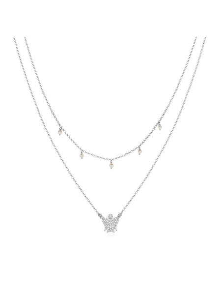 Acquista ora Collana con Angelo Perle e Zirconi su elefantebianco.jewelry