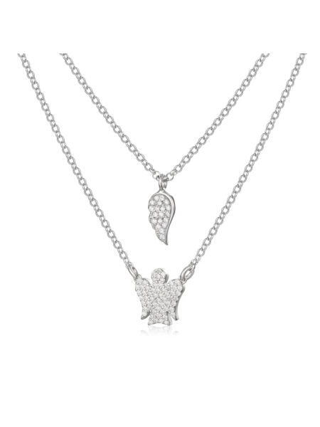 Acquista ora Collana con Angelo Ala e Zirconi su elefantebianco.jewelry 2