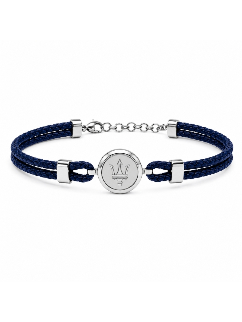Acquista ora bracciale maserati cordino blue tridente su elefantebianco.jewelry