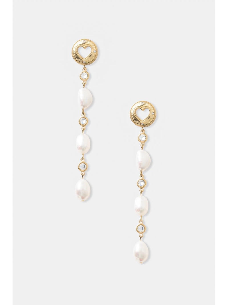 Acquista ora orecchini cuore con perle pendenti su elefantebianco.jewelry