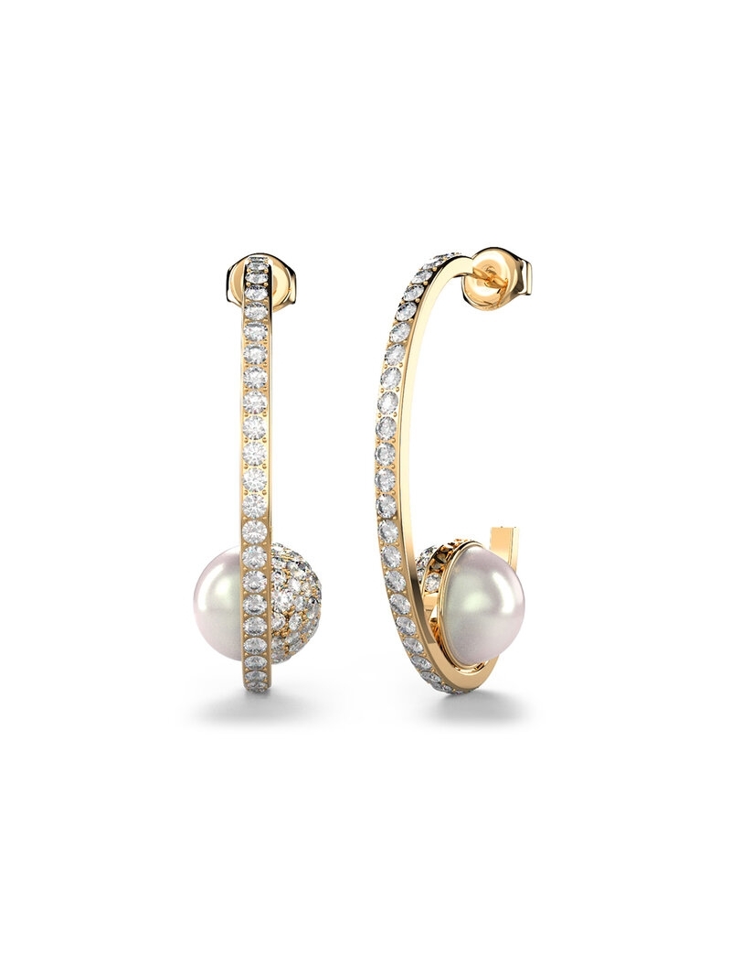 Acquista ora orecchini semicerchio perle e zirconi su elefantebianco.jewelry