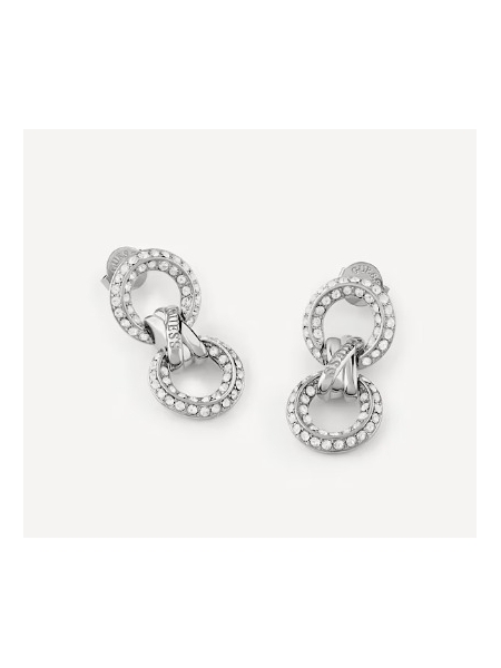 Acquista ora orecchini doppio cerchio zirconato con nodo su elefantebianco.jewelry