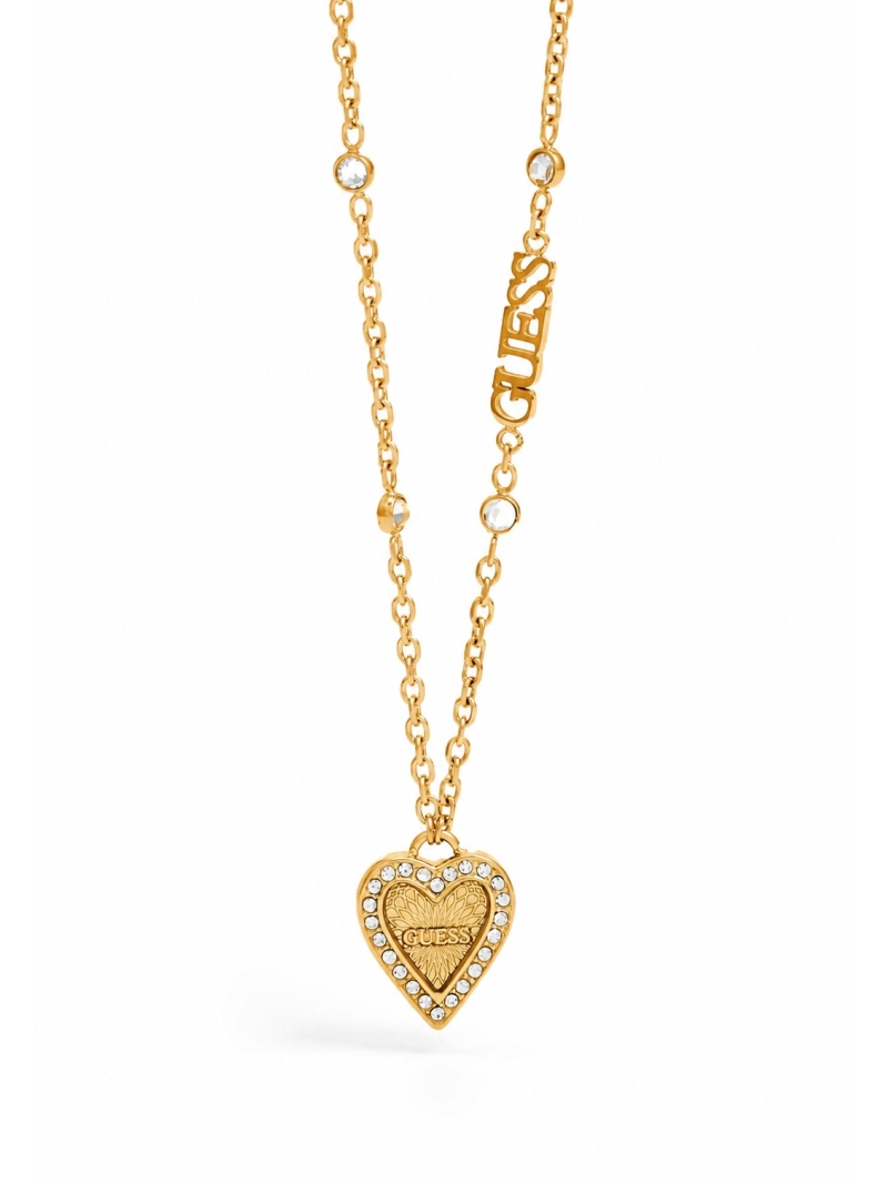 Acquista ora collana cuore contorno zirconato e catena con punto luce su elefantebianco.jewelry