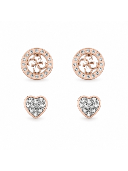 Acquista ora orecchini doppia coppia logo e cuore zirconato su elefantebianco.jewelry