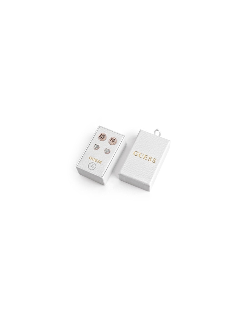 Acquista ora orecchini doppia coppia logo e cuore zirconato su elefantebianco.jewelry