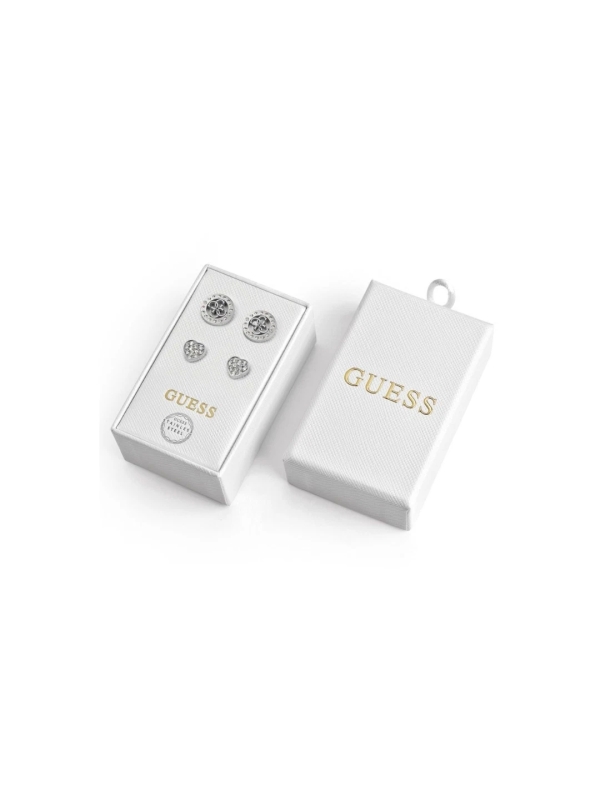 Acquista ora orecchini doppia coppia logo e cuore zirconato su elefantebianco.jewelry