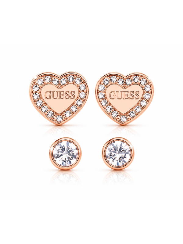 Acquista ora orecchini doppia coppia cuore con punto luce su elefantebianco.jewelry
