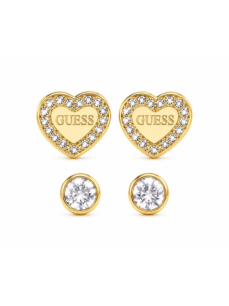 Acquista ora orecchini doppia coppia cuore con punto luce su elefantebianco.jewelry