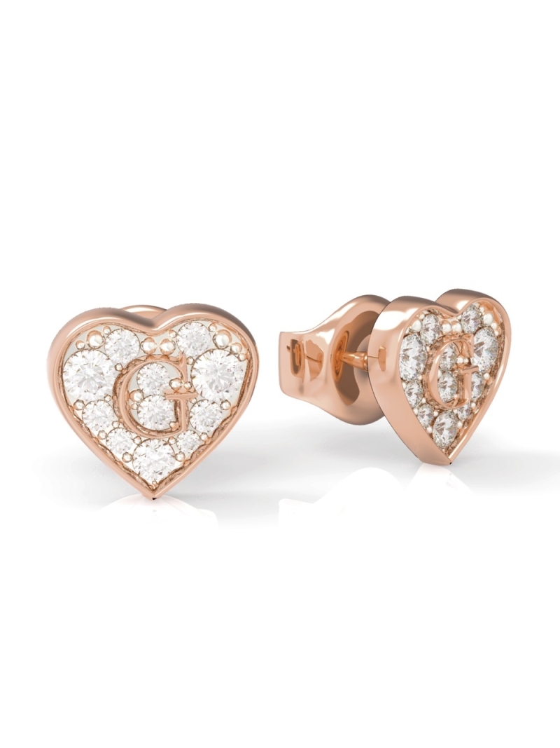 Acquista ora orecchini cuore zirconati G su elefantebianco.jewelry
