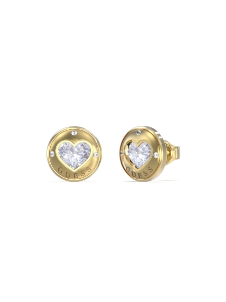 Acquista ora orecchini tondi con zircone centrale cuore su elefantebianco.jewelry