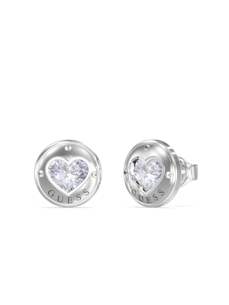 Acquista ora orecchini tondi con zircone centrale cuore su elefantebianco.jewelry 2