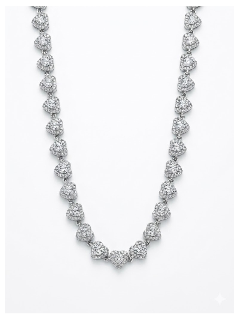 Acquista ora collana tutti cuori bianca su elefantebianco.jewelry