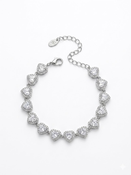Acquista ora bracciale tutti cuori bianco su elefantebianco.jewelry