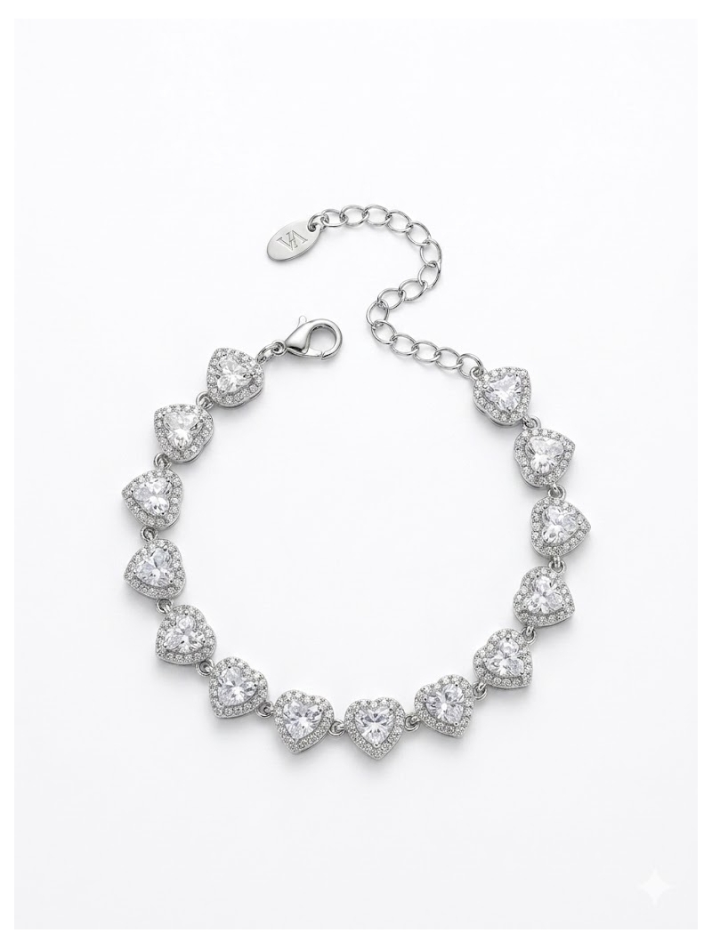 Acquista ora bracciale tutti cuori bianco su elefantebianco.jewelry
